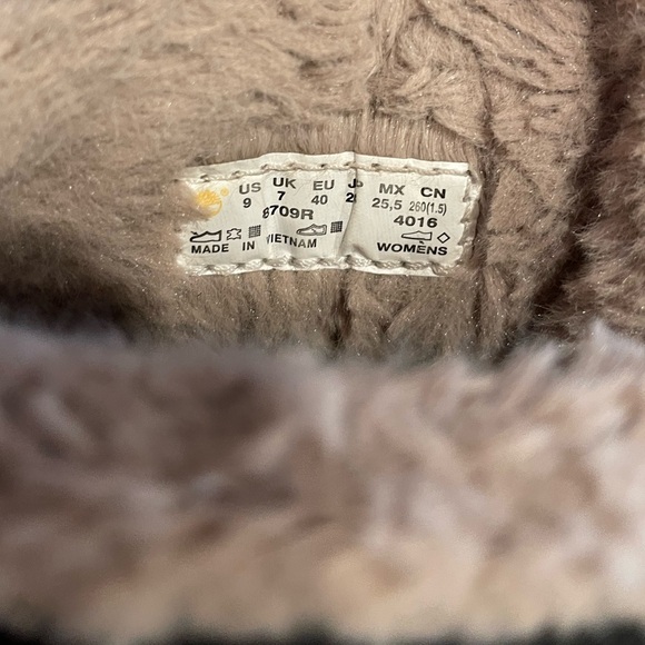 Timberland Mount Hope Black Leather Waterproof Faux Fur Lined Boots Women Size 9 - Picture 5 of 10